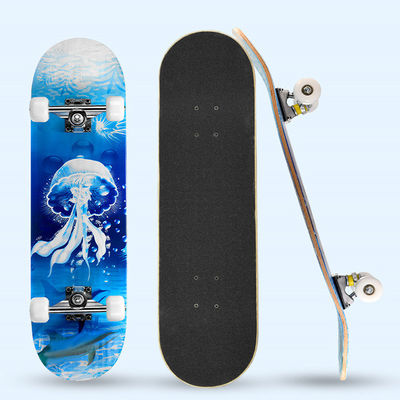 أسود عجلة بو عجلة فتاة تحمل لوح التزلج 7 طبقة خشب القيقب